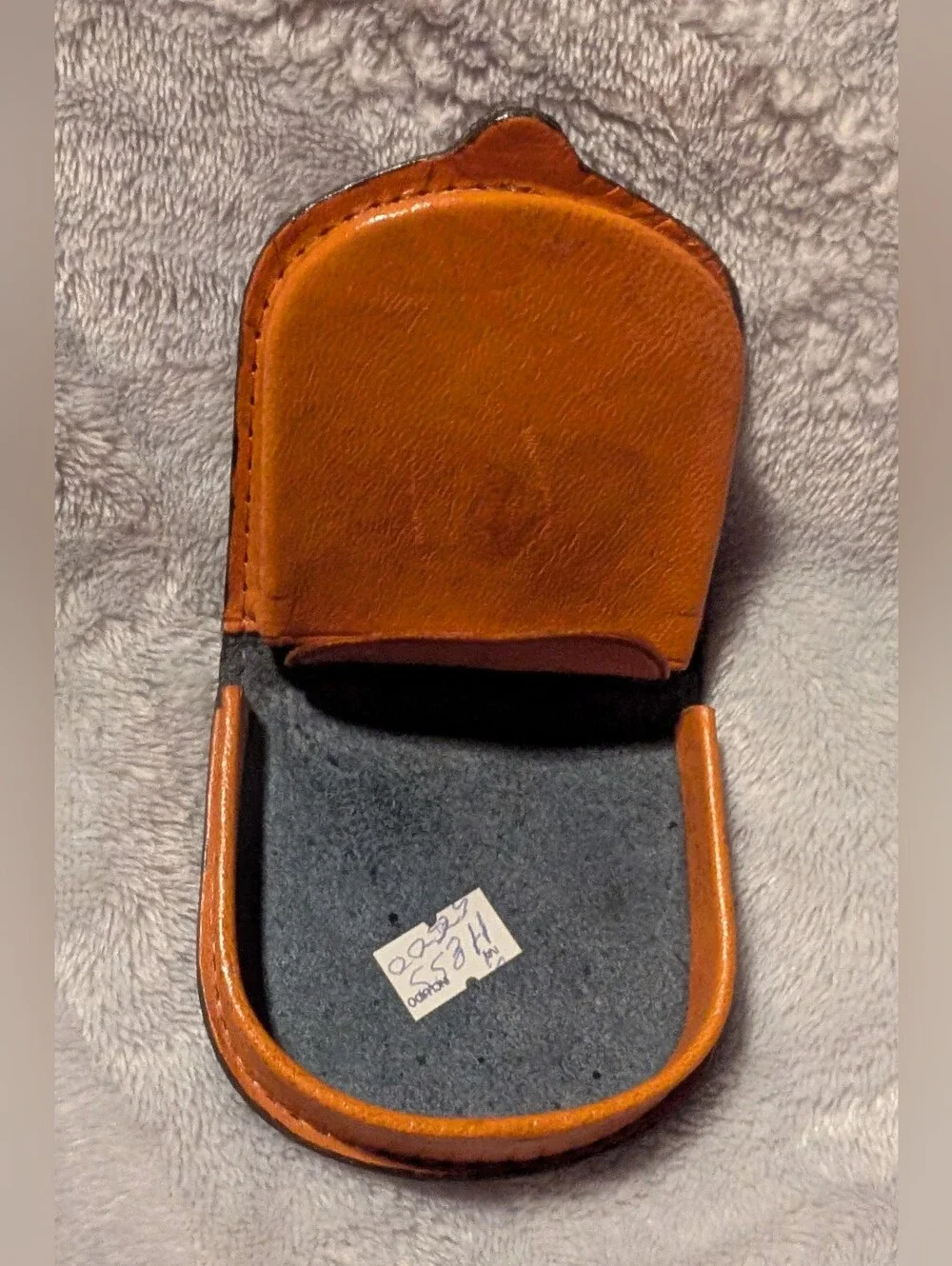Vintage Brown Leather Mexican Wallet Coin Pouch with Embossed Eagle 3 Inches